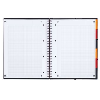 Oxford Feuilles Quadrillées A4 Perforées 160 Feuilles 5x5 - 10 Couleurs Classement