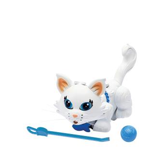 Chat Persan Pet Parade Blanc Avec Pelote Et Laisse Figurine Pour Enfant Achat Prix Fnac