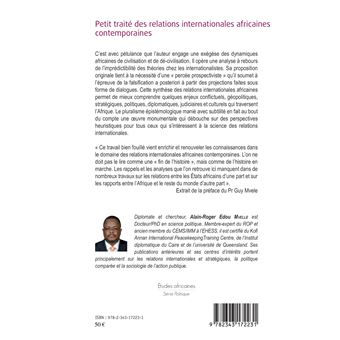 Petit traité des relations internationales africaines contemporaines