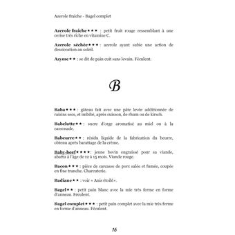 Dictionnaire alimentaire de l'anémie