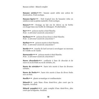 Dictionnaire alimentaire de l'anémie