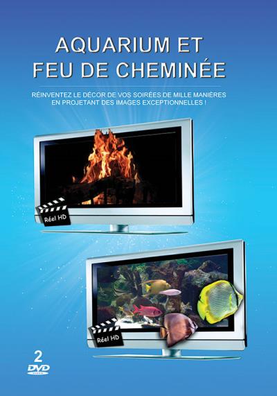 Aquarium, feu de cheminée - 2 DVD