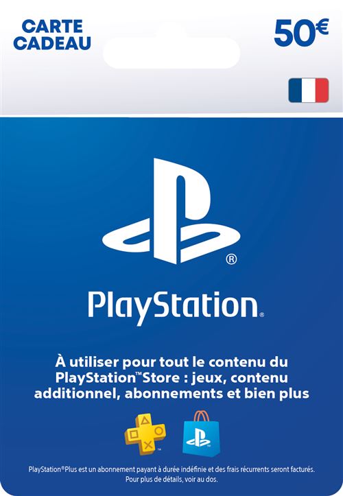 Carte cadeau numérique de 50€ à utiliser sur le PlayStation Store - vue 2