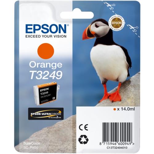 Cartouche d'encre Epson Macareux T3249 Orange