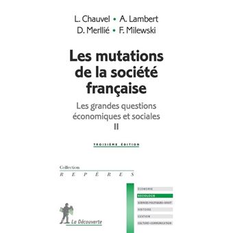Les Mutations De La Societe Francaise Les Grandes Questions Economiques Et Sociales Ii Les Mutations De La Societe Francaise Tome 02 Poche Louis Chauvel Anne Lambert Dominique Merllie