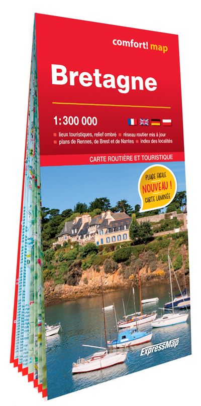 Bretagne 1/300.000 (carte grand format laminée) -  Collectif - (donnée non spécifiée)