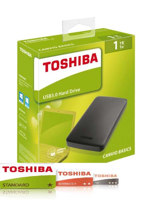 Toshiba Canvio Basics - Disque dur - 1 To - externe (portable) - 2.5 - USB  3.0 - noir mat - Disques durs externes - Achat & prix