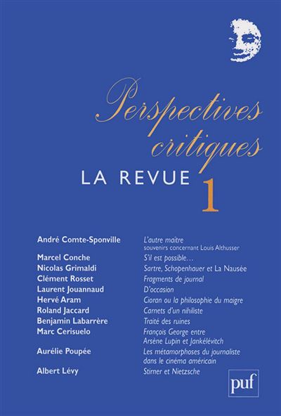 Perspectives critiques : la Revue 1 - Roland Jaccard - broché