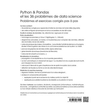 Python & Pandas et les 36 problèmes de data science - Problèmes et exercices corrigés pas à pas