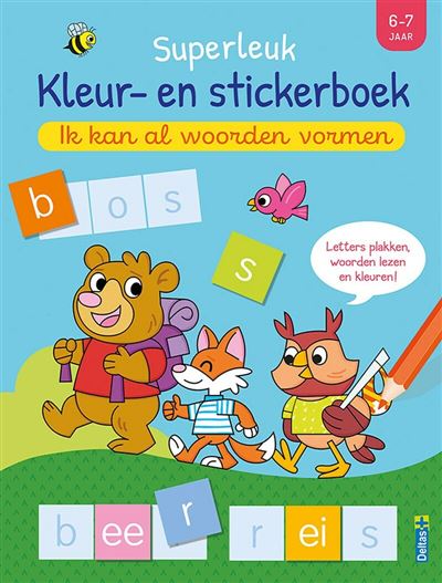 Superleuk kleur- en stickerboek - Ik kan al woorden vormen (6-7 j.)