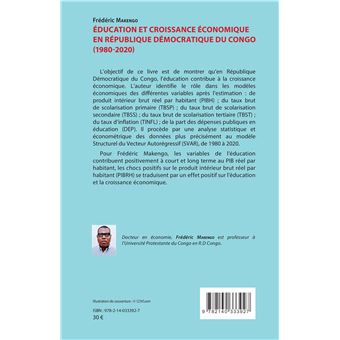 Education et croissance économique en République Démocratique du Congo (1980-2020)