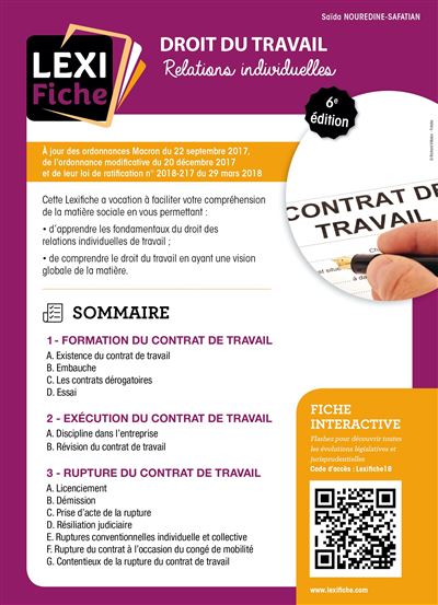 Droit du travail, relations individuelles