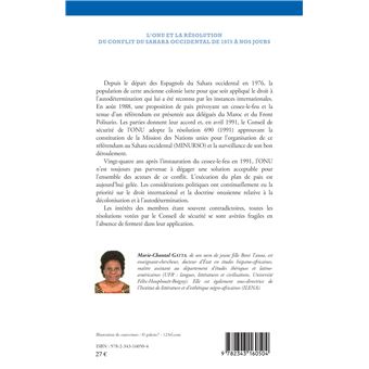 L'ONU et la résolution du conflit au Sahara occidental de 1975 à nos jours