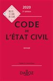 Code de l'état civil 2020, annoté - 3e ed.