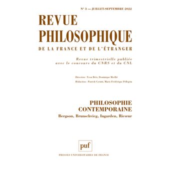 Revue philosophique 2022, t. 147(3)