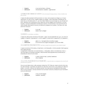Dictionnaire des expressions idiomatiques courantes en français, anglais et allemand