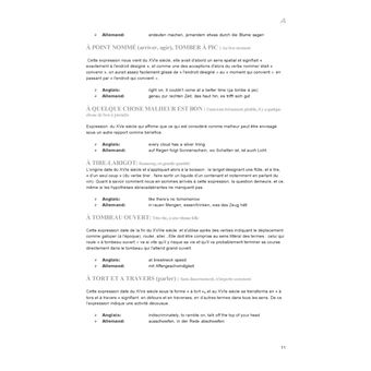 Dictionnaire des expressions idiomatiques courantes en français, anglais et allemand
