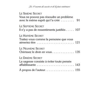 Les 10 secrets du succès et de la paix intérieure