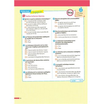 ABC du BAC Réussite Sciences Economiques et Sociales Terminale