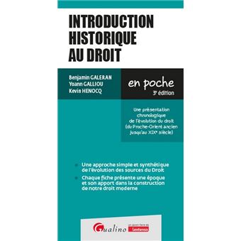 Introduction historique au droit