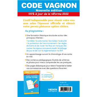 Code Vagnon 2023 - Permis plaisance - Option côtière