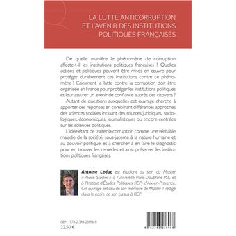 La lutte anticorruption et l'avenir des institutions politiques françaises