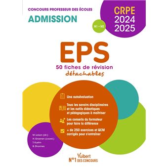 EPS - CRPE 2024-2025 - 50 fiches de remise à niveau