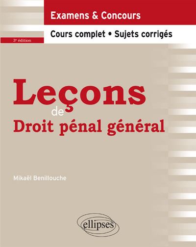 Leçons de droit pénal général