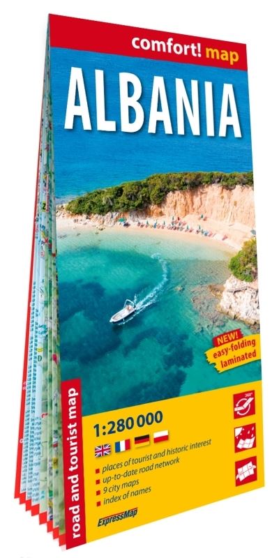 Albanie 1/280.000 (Ang) (carte grand format laminée) -  Collectif - (donnée non spécifiée)