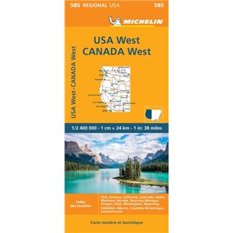 carte routiere canada michelin Carte USA Canada Ouest Michelin 1/2400000   broché   Michelin 
