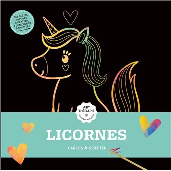 Cartes à gratter Art-thérapie Licornes