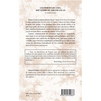 Les portes du ciel, souvenirs du grand Atlas