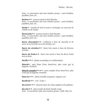 Dictionnaire alimentaire de la constipation