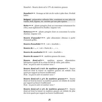 Dictionnaire alimentaire de la constipation