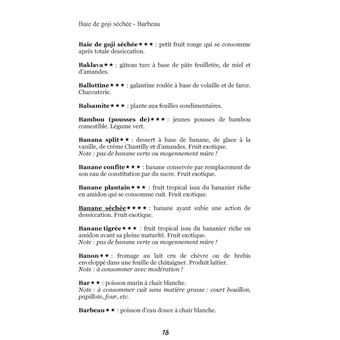 Dictionnaire alimentaire de la constipation