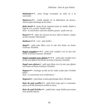 Dictionnaire alimentaire de la constipation