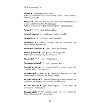 Dictionnaire alimentaire de la constipation
