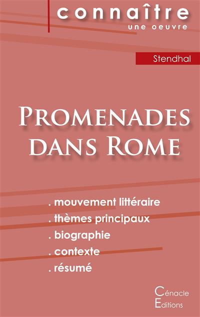 Fiche de lecture promenades dans rome analyse litteraire de