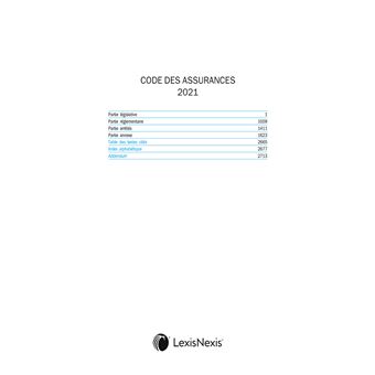 Code des assurances 2021