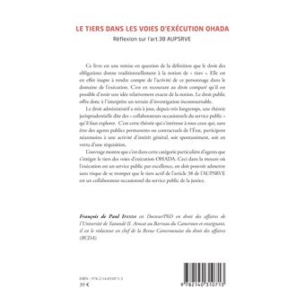 Le tiers dans les voies d'exécution OHADA