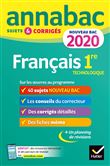 Annales Annabac 2020 Français 1re technologique