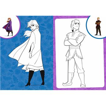LA REINE DES NEIGES - Mes Coloriages avec Stickers - Disney