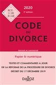 Code du divorce 2020, annoté et commenté - 3e ed.
