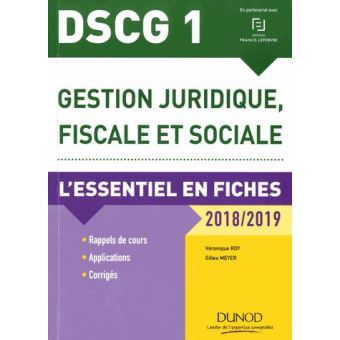 DSCG 1 - Gestion Juridique, Fiscale Et Sociale 2018/2019 - 8e éd. - L ...