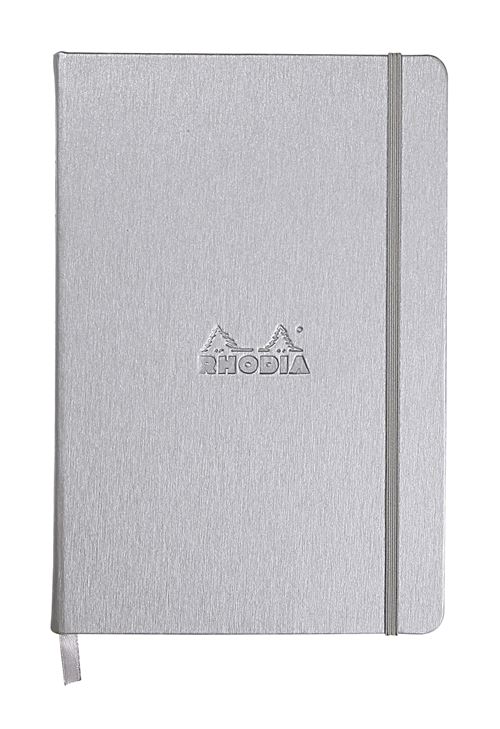 Carnet Rhodia WebNotebook A5 Lign&eacute; 192 Pages Argent