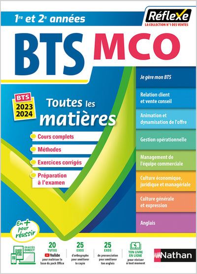 Management commercial opérationnel - BTS MCO 1/2 - (Toutes les matières - Réflexe N° 7) - 2020