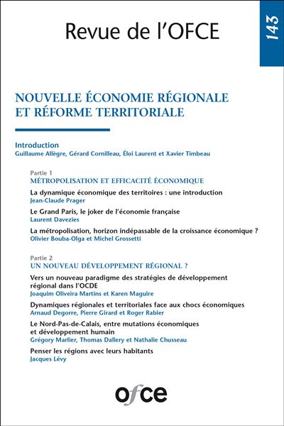 N° 143 - nouvelle économie régionale et réforme territoriale