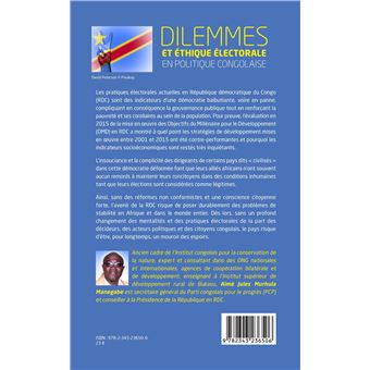 Dilemmes et éthique électorale en politique congolaise