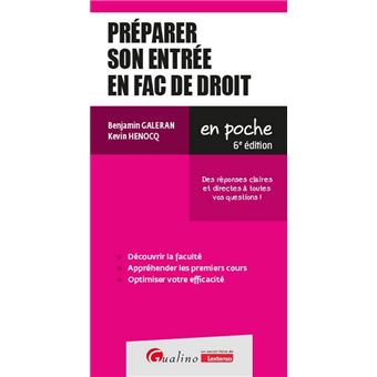 Préparer son entrée en Fac de Droit