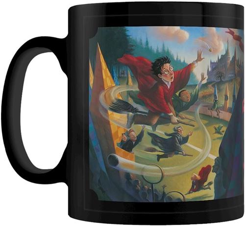 HARRY POTTER BOOK 1 QUIDDITCH BLACK MUG